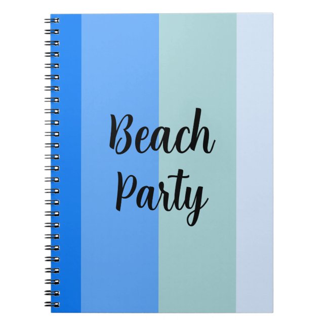 Carnet Vibes De Plage, Bleues (Devant)
