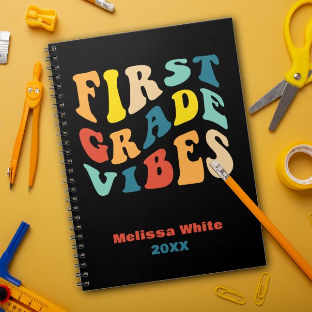 Carnet Vibes de première année retour à l'école rétro (Créateur téléchargé)