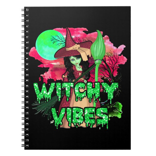 Carnet Vibes de sorcière d'Halloween (Devant)