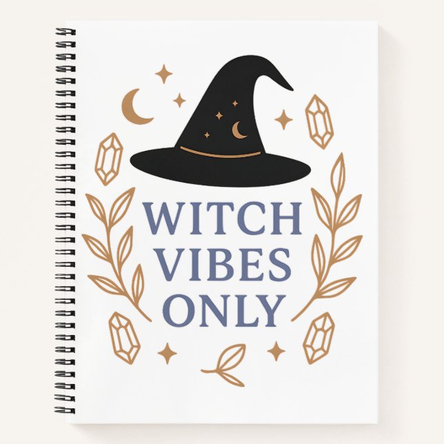 Carnet Vibes de sorcière uniquement Chapeau de sorcière é (Devant)