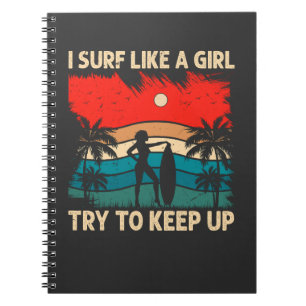 Carnet Vibes de surf tendance Je Surf comme une fille