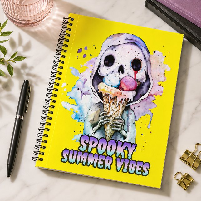 Carnet Vibes d'été effrayant Squelette Summerween Goth (Créateur téléchargé)
