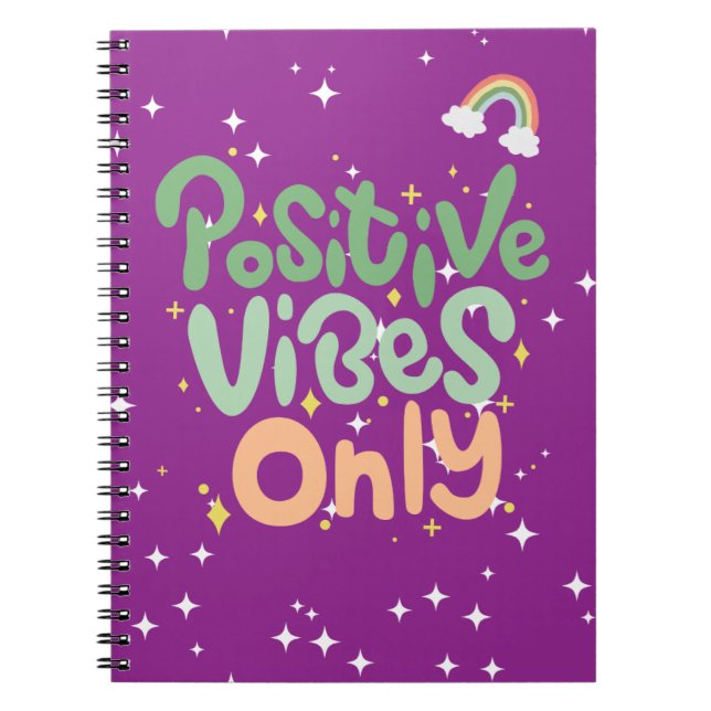 Carnet "Vibes positives seulement" Inspiration quotidienn (Devant)