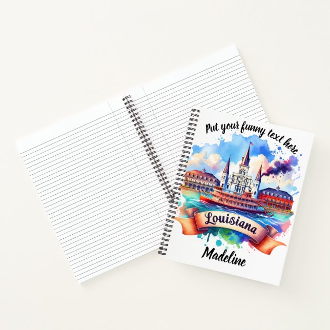 Carnet Vibrant Louisiane aquarelle peinture (Intérieur)