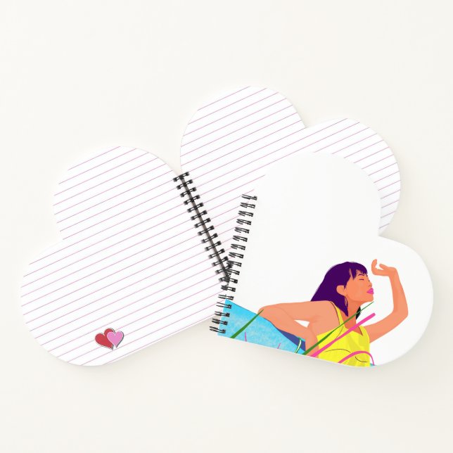 Carnet Vibrant Summer Girl Heart Shaped Notebook – Colour (Intérieur)