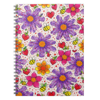 Carnet Vibrant Wildflower Blooms 