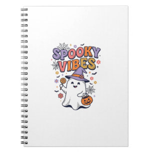 Carnet Vibrations Effrayantes Fantôme Mignon Halloween Vi