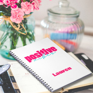 Carnet Vibrations Positives Rose Chaud & Turquoise Motiva