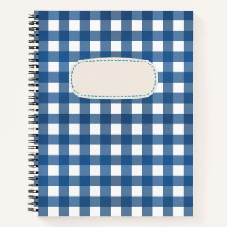 Carnet Vichy Bleu marine