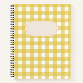 Carnet Vichy Jaune clair