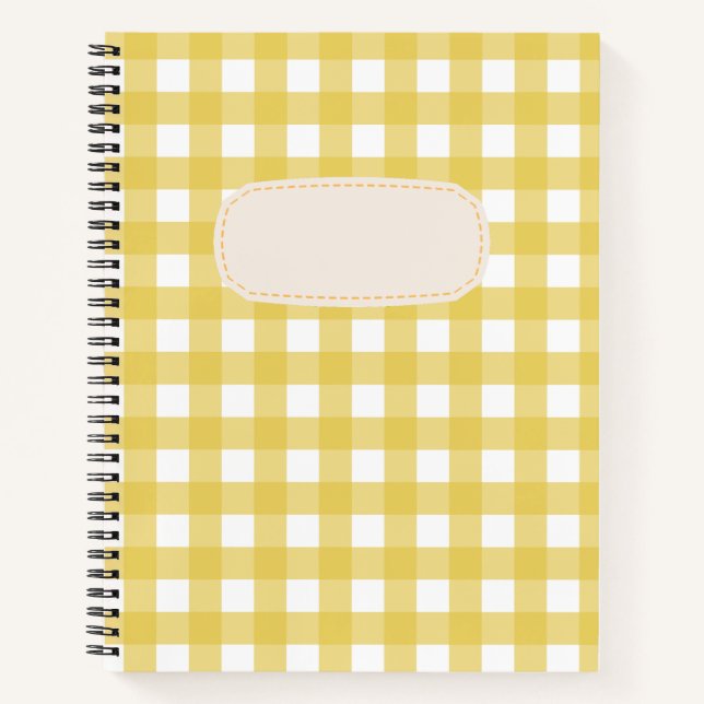 Carnet Vichy Jaune clair (Devant)
