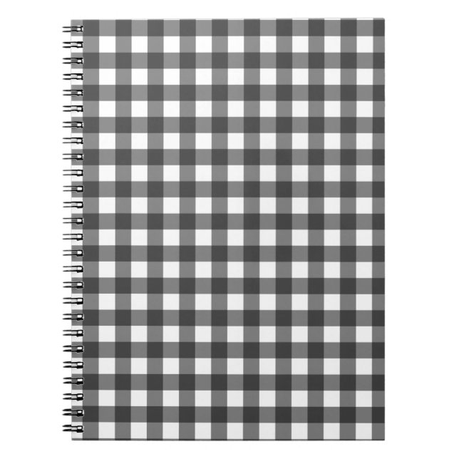 Carnet Vichy noir et blanc En vichy Motif (Devant)