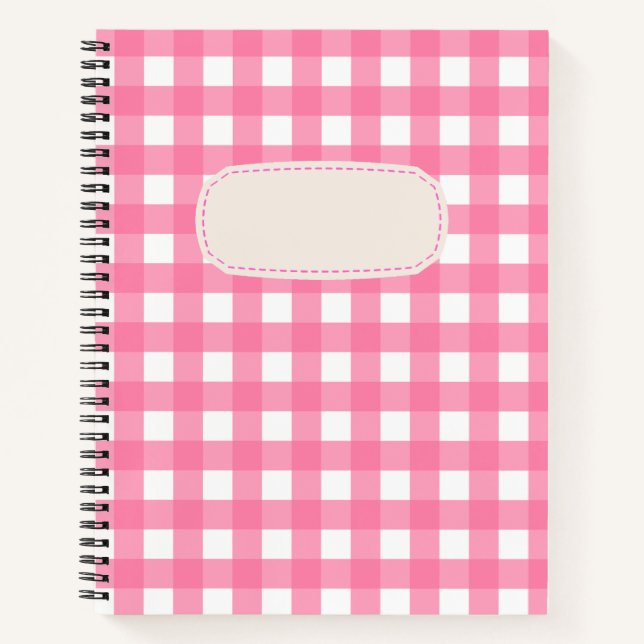 Carnet Vichy Rose (Devant)