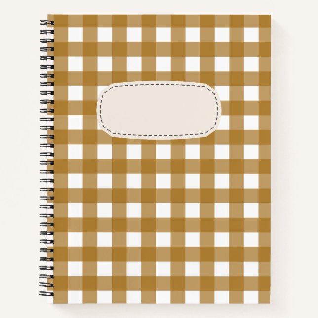 Carnet Vichy Sienne (Devant)
