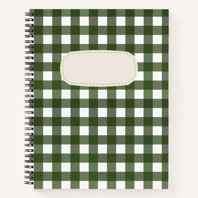 Carnet Vichy Vert d'Alsace (Devant)