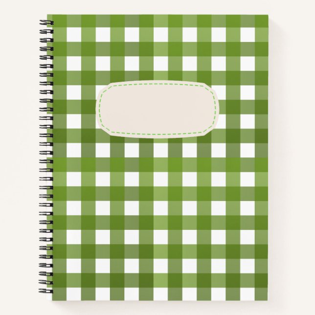 Carnet Vichy Vert pomme (Devant)