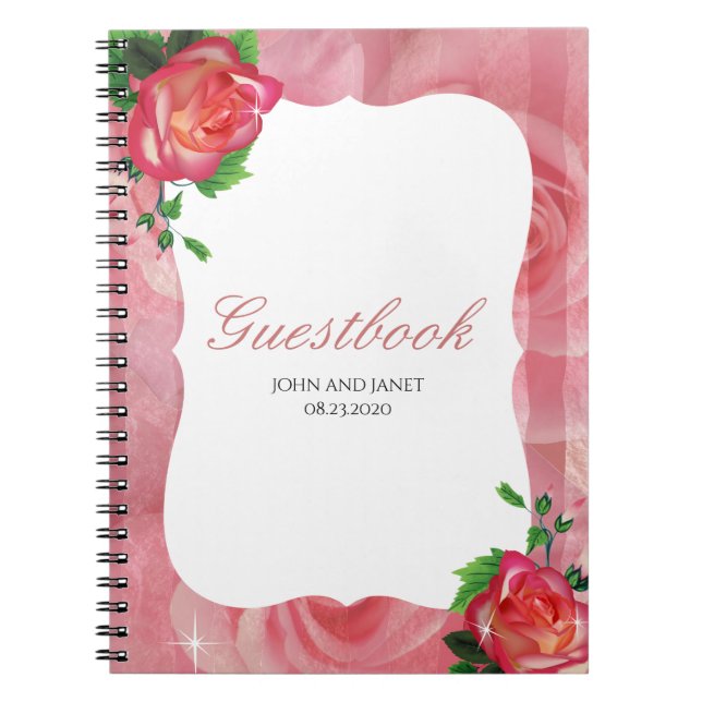Carnet Victorian Dusty Rose Floral Wedding (Devant)