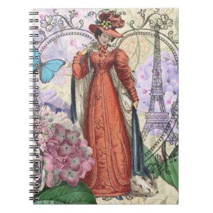 Carnet Victorian Femme Rouge Classy Coloré