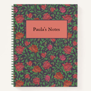 Carnet Victorien Gothique Parfait Rouge & Fuchsia Rose