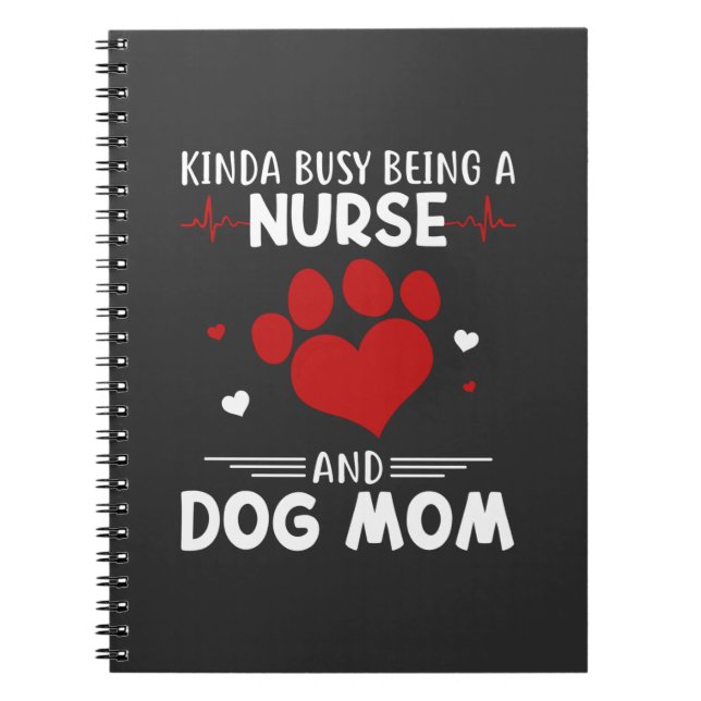 Carnet Vie infirmière | Infirmière Et Mère De Chien (Devant)