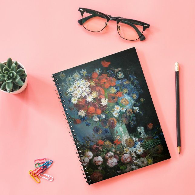 Carnet Vie morte avec Fleurs de prairie | Vincent van Gog (Créateur téléchargé)