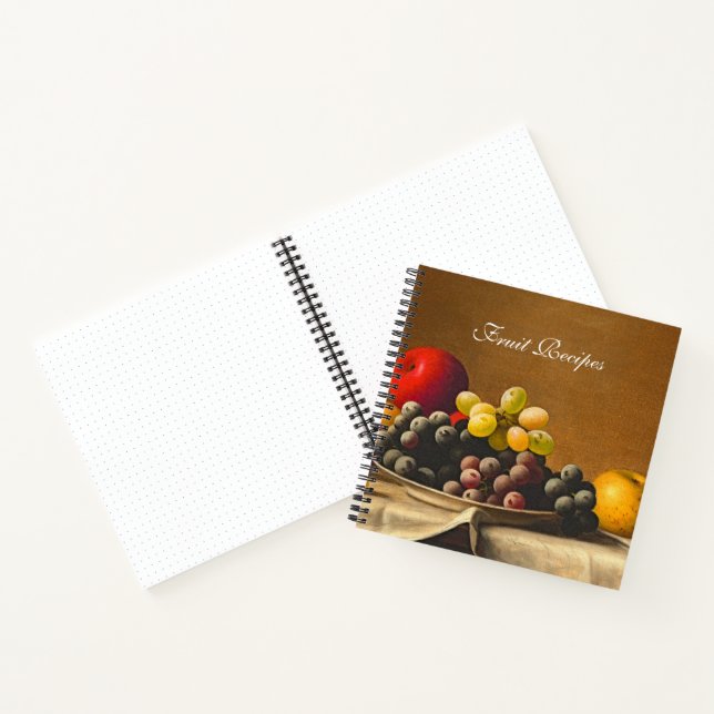 Carnet Vie morte, Pommes, Raisins, Recettes de fruits (Intérieur)