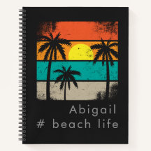 Vie Rétro de Plage, Silhouette Noire
