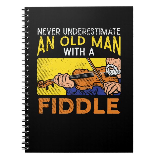 Carnet Vieil Homme Violoniste (Devant)