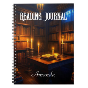 Carnet Vieille bibliothèque humeur sombre lecture