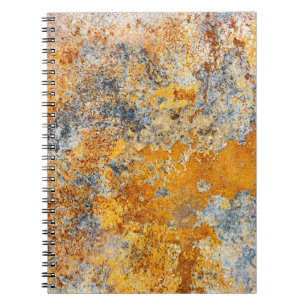 Carnet Vieille texture rouille, grunge arrière - plan mét