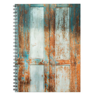 Carnet vieilles portes en bois fond antique, architecture