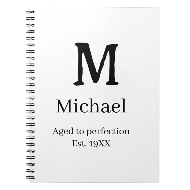 Carnet Vieilli à la perfection établ. 19XX monogramme let (Devant)