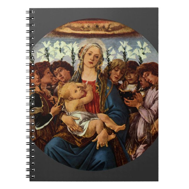 Carnet Vierge à l'Enfant avec huit anges par Botticelli (Devant)