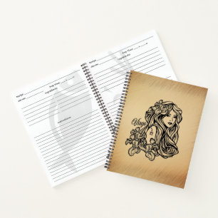 Carnet Vierge du zodiaque aspect antique