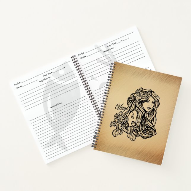 Carnet Vierge du zodiaque aspect antique (Intérieur)