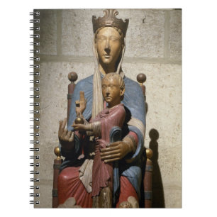 Carnet Vierge et enfant, (bois polychrome)