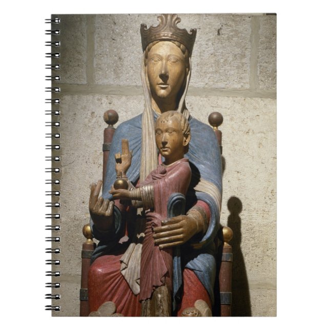 Carnet Vierge et enfant, (bois polychrome) (Devant)