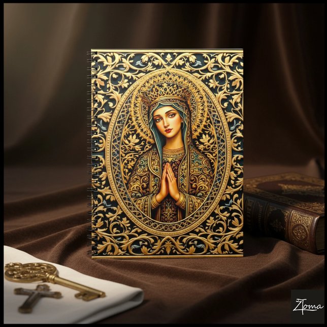 Carnet Vierge Marie Révérence Dorée (Créateur téléchargé)