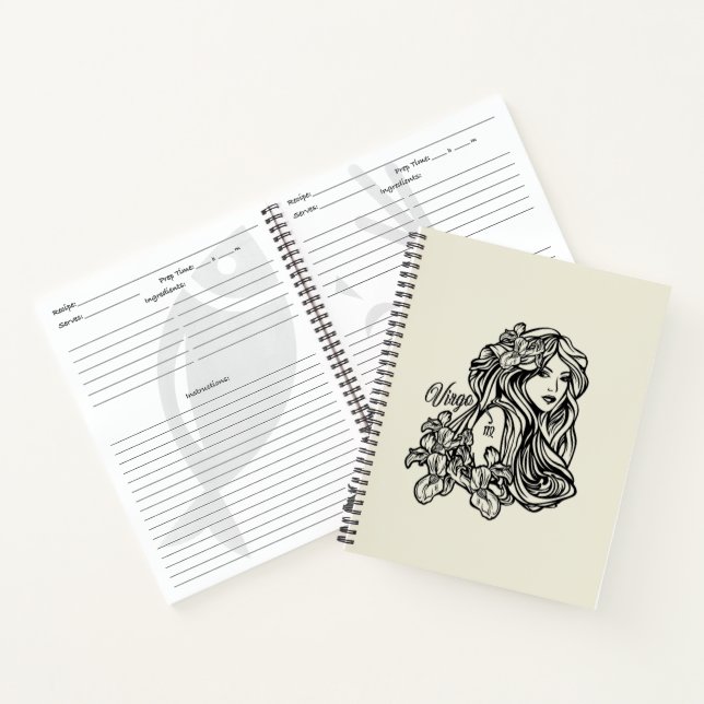 Carnet Vierge Zodiaque Doré (Intérieur)
