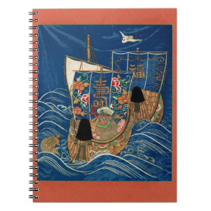 Carnet Vieux bateau-trésor japonais chanceux G.A. Audsley