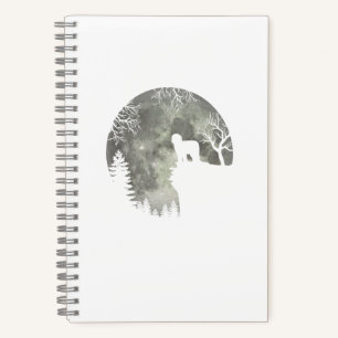 Carnet Vieux Chien À Chien Et Lune Halloween Anglais
