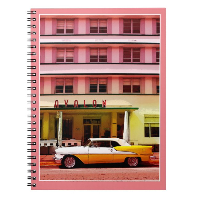 Carnet Vieux modèle dans le district Art Déco, Miami, Flo (Devant)