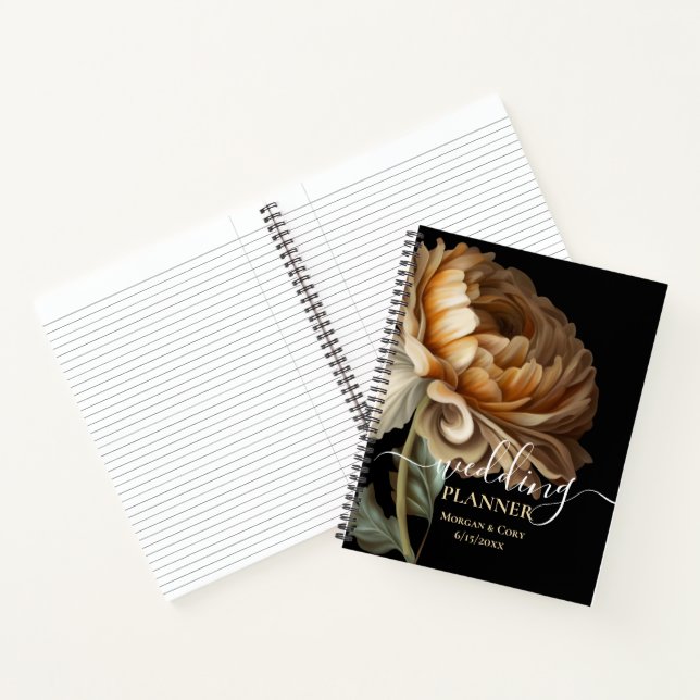 Carnet Vieux Monde Peint Fleur Wedding planner (Intérieur)