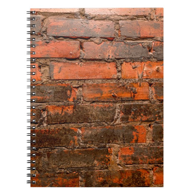 Carnet Vieux mur de pierre brique abstrait, vieilli, anci (Devant)