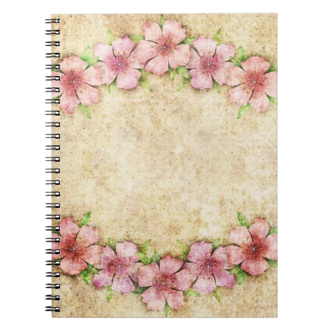Carnet Vieux papier peint floral (Devant)