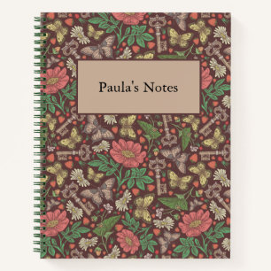 Carnet Vieux papillon victorien Vintage Clés Vieux margue