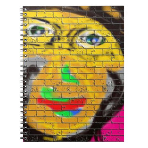 Carnet Vieux Visage Vélo Sage, Graffiti Art