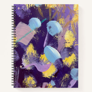 Carnet Vif, Violet et Jaune, Art Abstrait