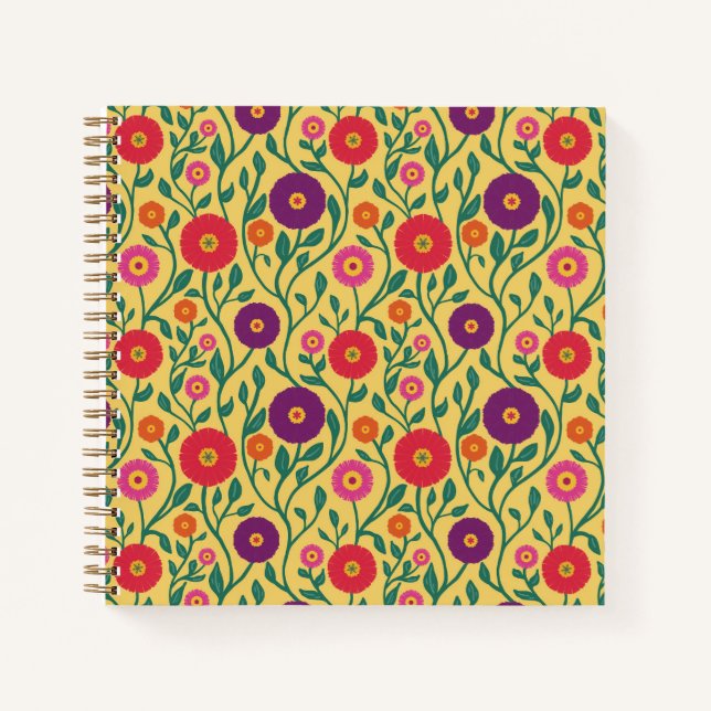 Carnet Vigne Fleur de Milieu de Siècle | Guirlande de Jar (Devant)