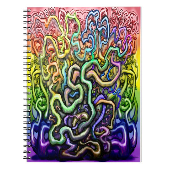 Carnet Vignes arc-en-ciel torsadées (Devant)